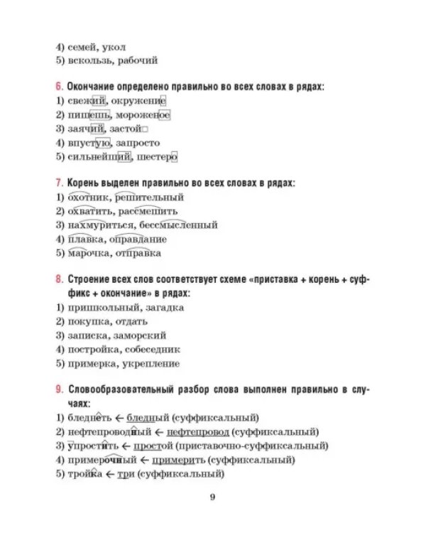 Русский язык. 6 класс. Тесты для тематического и итогового контроля