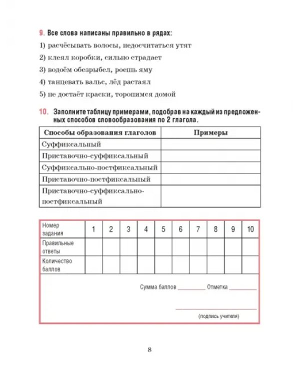 Русский язык. 7 класс. Тесты для тематического и итогового контроля