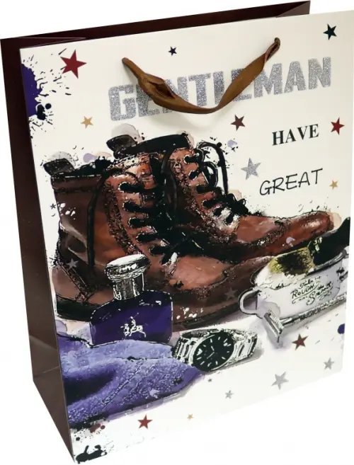 Пакет подарочный "Мужской стиль", 32х26х12 см Пакет подарочный "Мужской стиль", 32х26х12 см