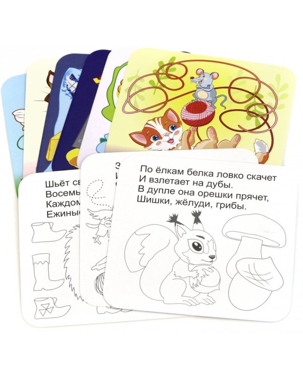 Логопедические чистоговорки. Красочные карточки для занятий с детьми. 12 цветных карточек