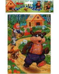 Пазл "Маша и медведь", 12 деталей