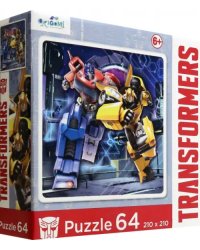 Пазл + наклейки. Transformers. Автоботы, 64 элемента
