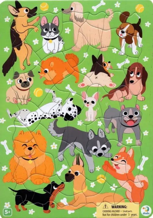 Пазл в рамке. Пёсики, 53 элемента Пазл в рамке. Пёсики, 53 элемента