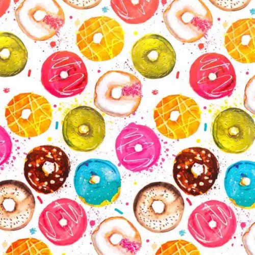 Бумага упаковочная &quot;Пончики в глазури&quot;, 70x100 см