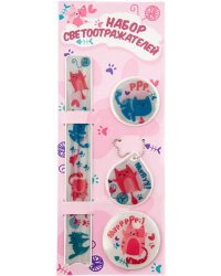 Набор светоотражателей "Кошки", 4 штуки