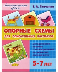 Опорные схемы для описательных рассказов. Методическое пособие с иллюстрациями по развитию связной речи. 5-7 лет