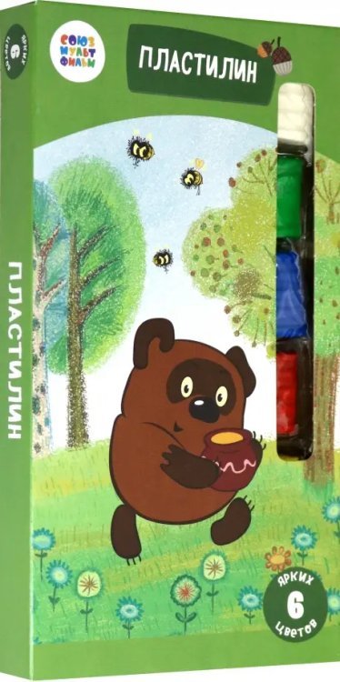 Пластилин "Винни Пух", 6 цветов, арт. СМФ 12075 Пластилин "Винни Пух", 6 цветов, арт. СМФ 12075
