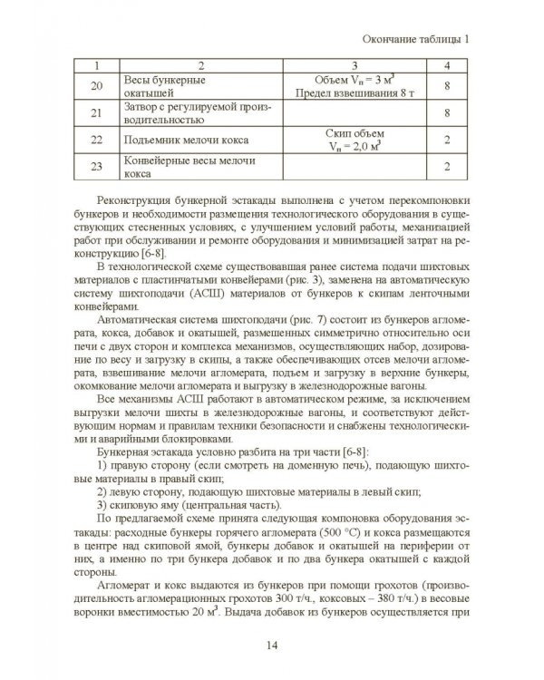 Технология и оборудование подготовки подачи и загрузки шихтовых материалов в доменную печь