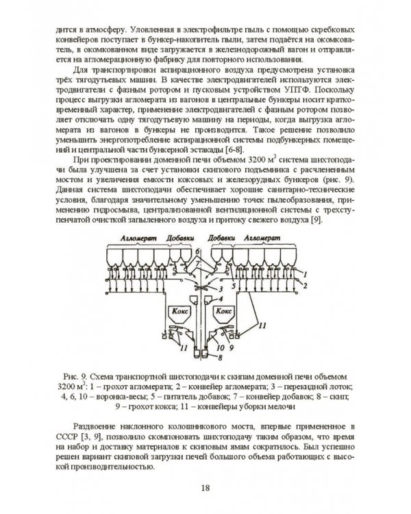 Технология и оборудование подготовки подачи и загрузки шихтовых материалов в доменную печь