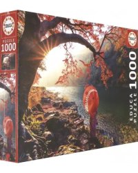 Пазл. Восход солнца на реке Кацура, Япония, 1000 элементов