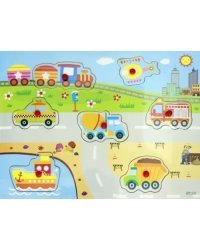 Деревянная рамка-вкладыш. Городской транспорт