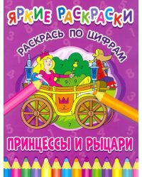 Принцессы и рыцари. Раскрась по цифрам