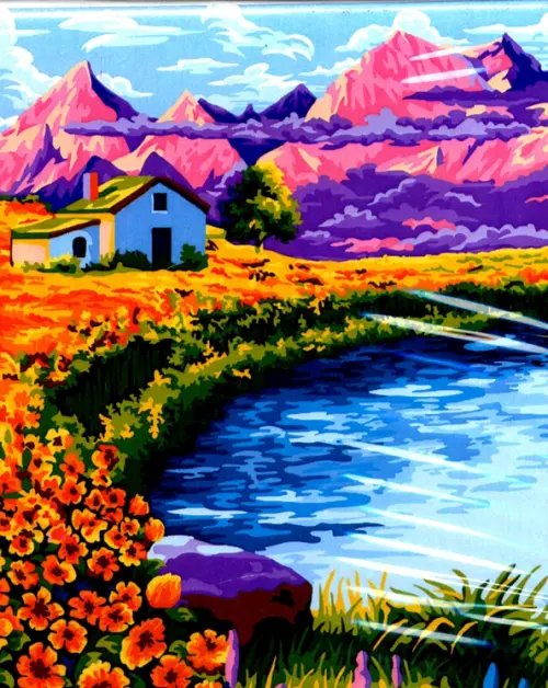 Набор для рисования по номерам на холсте "Розовый рассвет", 50х40 см Набор для рисования по номерам на холсте "Розовый рассвет", 50х40 см