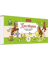 Пластилин "Веселые истории", 6 цветов, 90 грамм