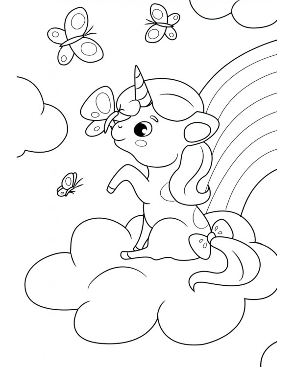 Раскраска А4. Чудесные единороги