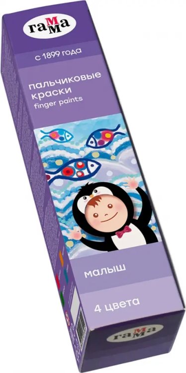 Краски пальчиковые "Малыш naturals", 4 цвета по 40 мл Краски пальчиковые "Малыш naturals", 4 цвета по 40 мл