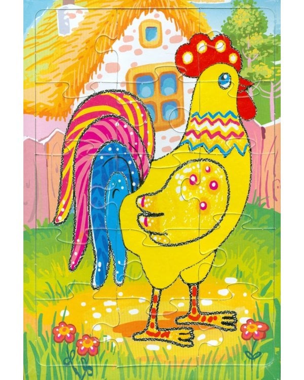Пазл. Петушок, 15 элементов