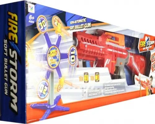 Автомат с мягкими снарядами. Fire storm, 20 штук Автомат с мягкими снарядами. Fire storm, 20 штук