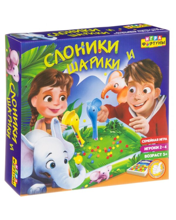 Настольная семейная игра. Слоники и шарики