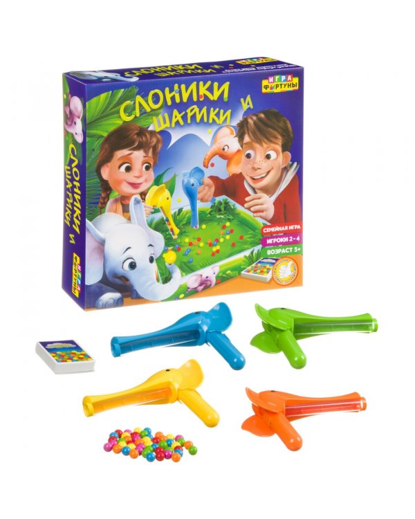Настольная семейная игра. Слоники и шарики
