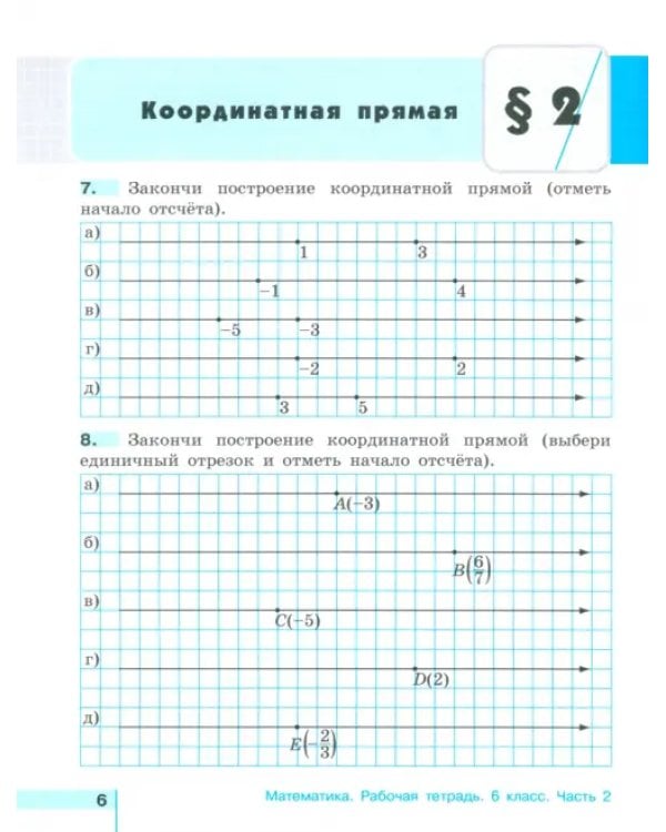 Математика. 6 класс. Рациональные числа. Рабочая тетрадь к учебнику. Часть 2. ФГОС