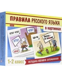 Правила русского языка в картинках. 1-2 классы. 24 карточки
