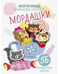 Многоразовые развивающие наклейки. Мордашки. Выпуск 3
