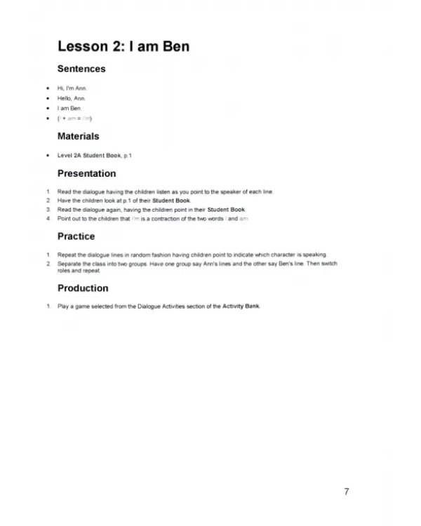 Fun English for Schools Teacher's Guide 2A