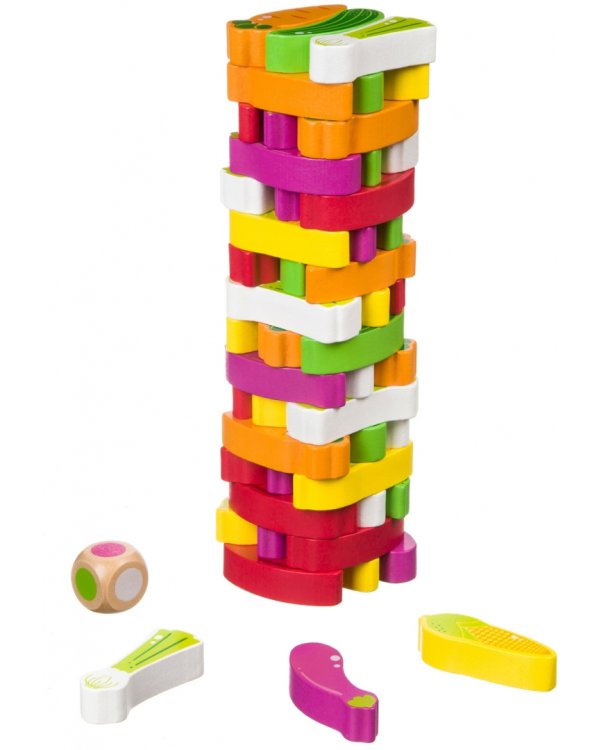 Развивающие игры из дерева. Игра-баланс. Овощной бум