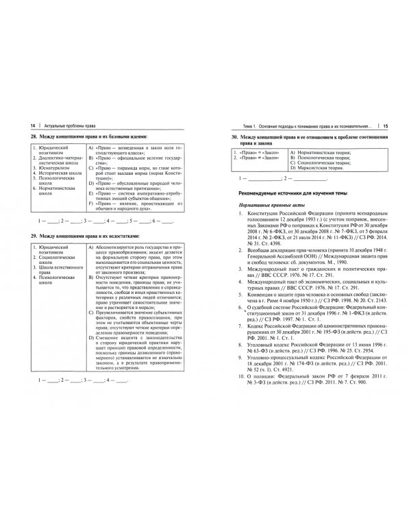 Актуальные проблемы права. Учебно-практическое пособие