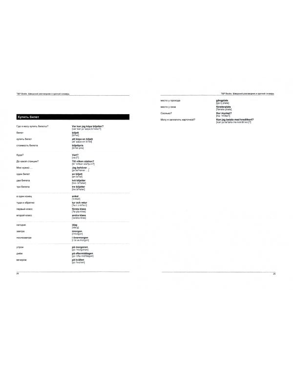 Русско-шведский разговорник. Самые нужные фразы. Краткий словарь. 1 500 слов