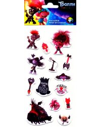 Наклейки зефирные "Тролли", дизайн 1