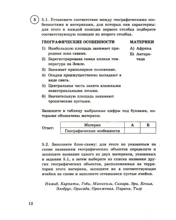 ВПР ФИОКО. География. 7 класс. Типовые задания. 15 вариантов. ФГОС