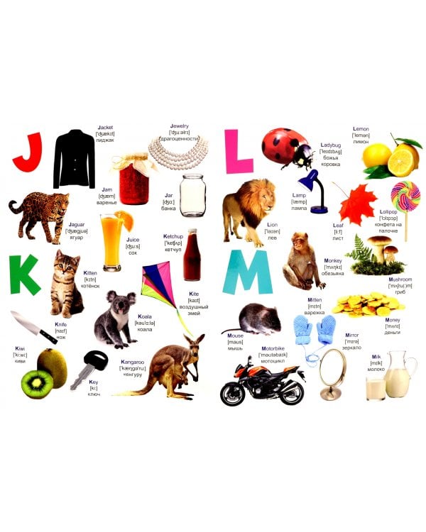 7 разворотов. Английский алфавит