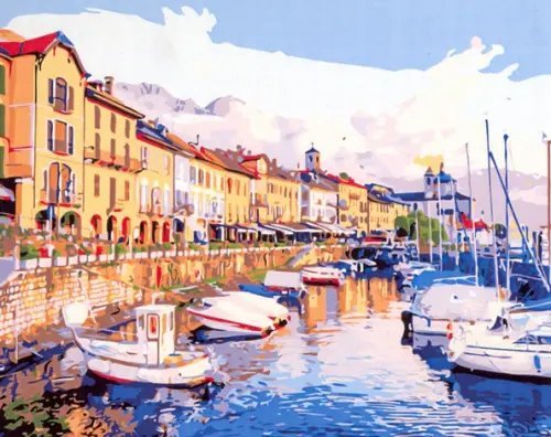 Рисование по номерам. Городская бухта