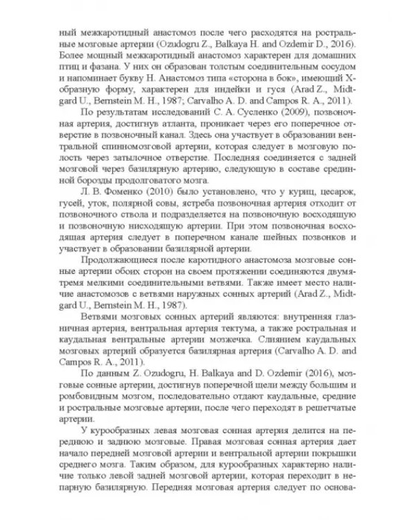 Морфология и васкуляризация головного мозга животных. Монография