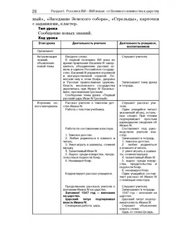 История России. 8 класс. Учебно-методическое пособие. Специальная школа VIII вида