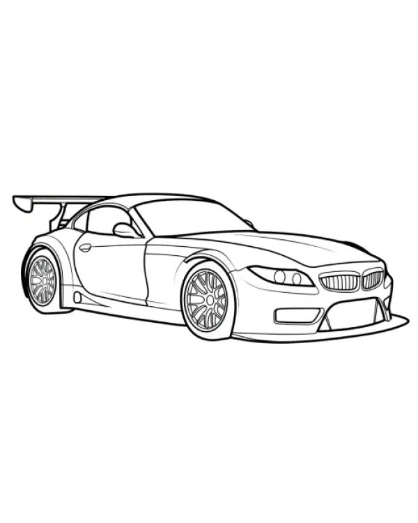 Раскраска для мальчиков. Спортивные машины