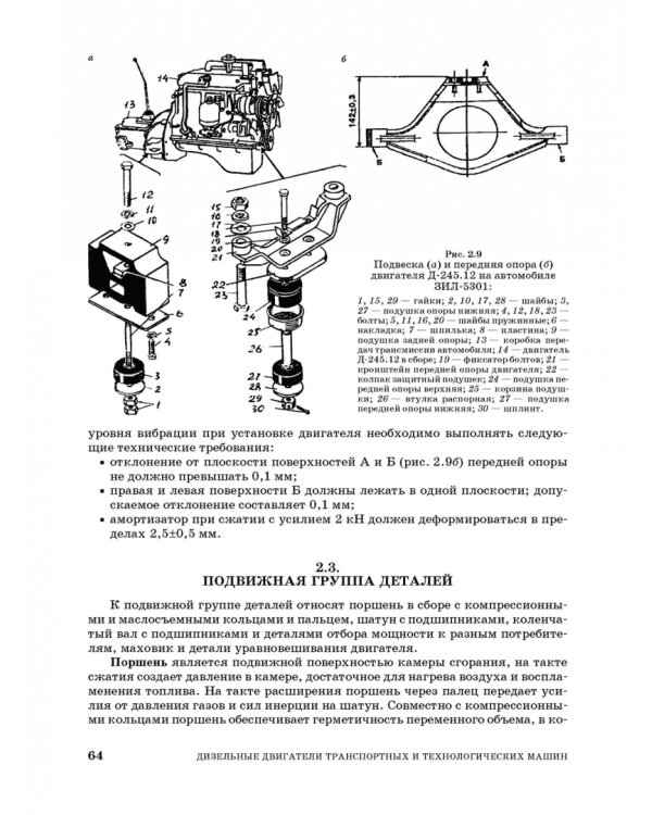 Дизельные двигатели транспортных и технологических машин. Учебное пособие для СПО