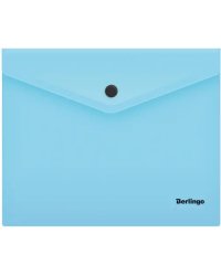 Папка на кнопке &quot;Instinct&quot;, А5+, 180 мкм, аквамарин