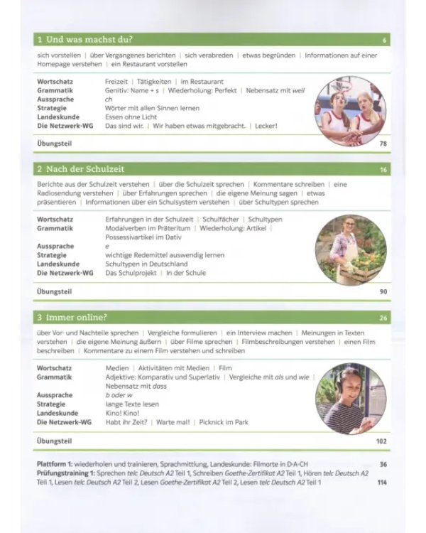 Netzwerk neu. A2.1. Kurs- und Ubungsbuch mit Audios und Videos