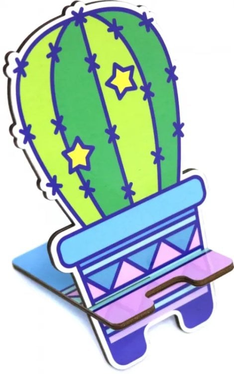 Сборная модель "Подставка для телефона. Кактус", 16,5х7 см