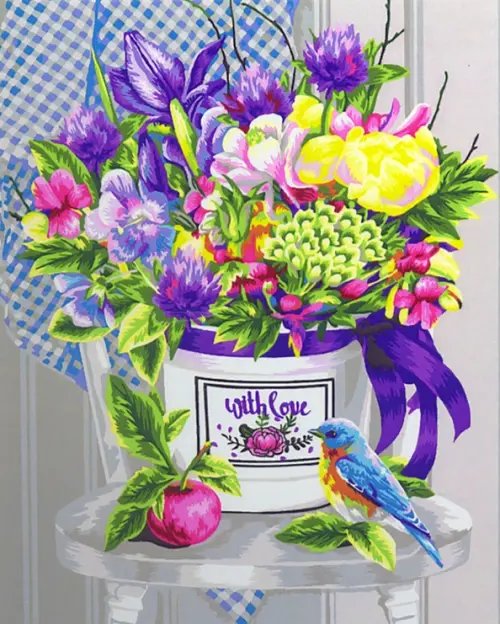 Рисование по номерам на холсте. С любовью