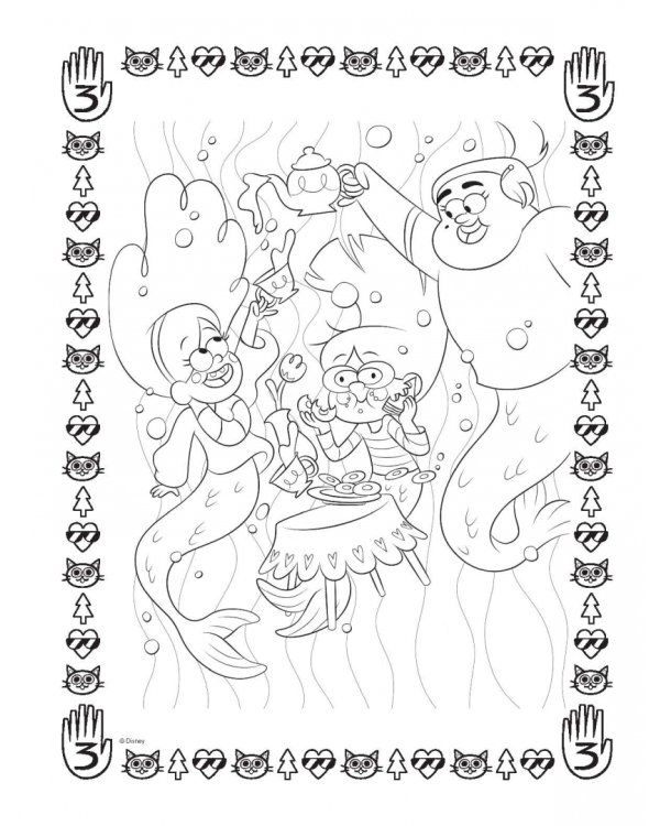 Гравити Фолз. Раскраска № 4 (Диппер с книжкой)