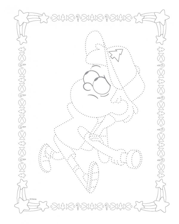 Гравити Фолз. Раскраска № 6 (Диппер и Мэйбл в лесу. Точка за точкой)