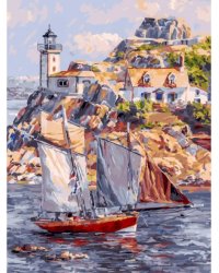 Картина по номерам. Франция. Бретань. Карантек, 30x40 см