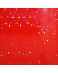 Мелованная металлизированная бумага с голографией &quot;Красная голография&quot;, 70x100 см, арт. 82507