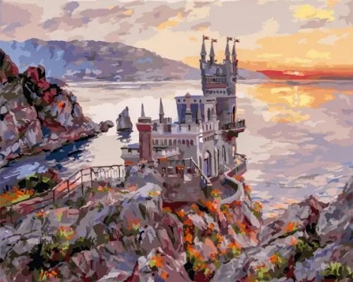 Живопись на холсте &quot;Крым. Ласточкино гнездо&quot;, 40x50 см