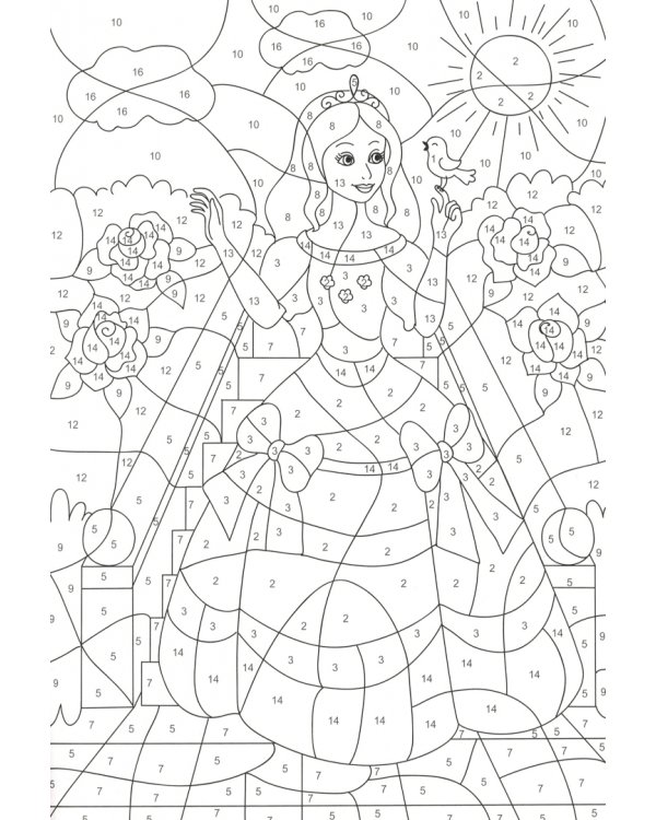 Раскраска по номерам. Для творческих девчонок