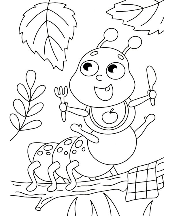 Раскраска А4. Букашки